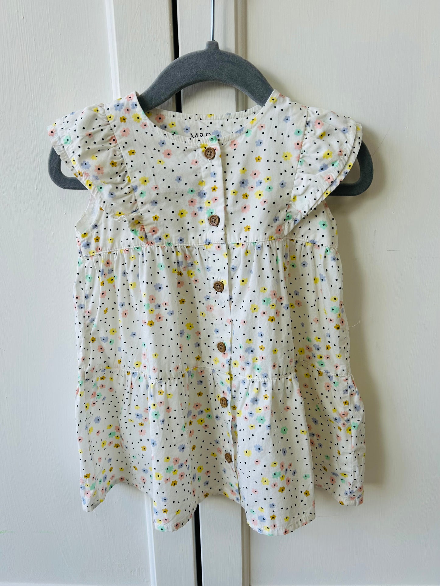 M & S Sundress with matching Hat 9-12m