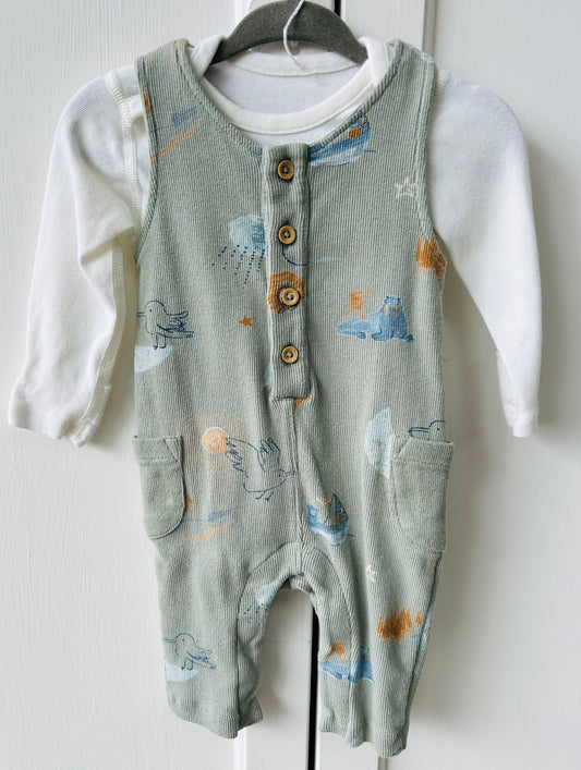 M & S dungaree Set