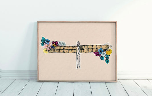 Vintage Inspired Angel of the North Print